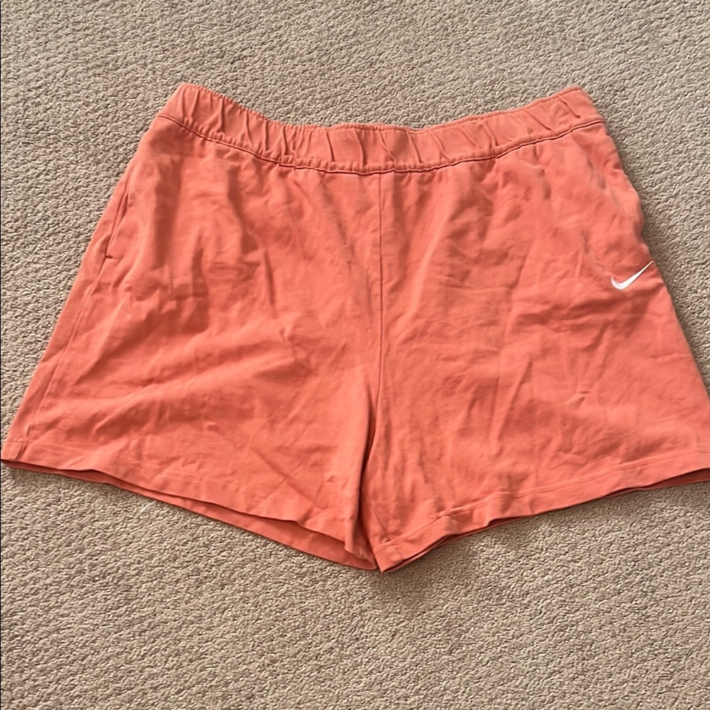 Nike Orange Sweat Shorts for Active Comfort